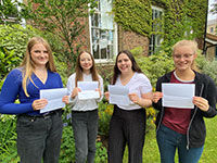 Students at King's Ely with GCSE results