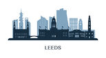 Illustration of the skyline of Leeds, England