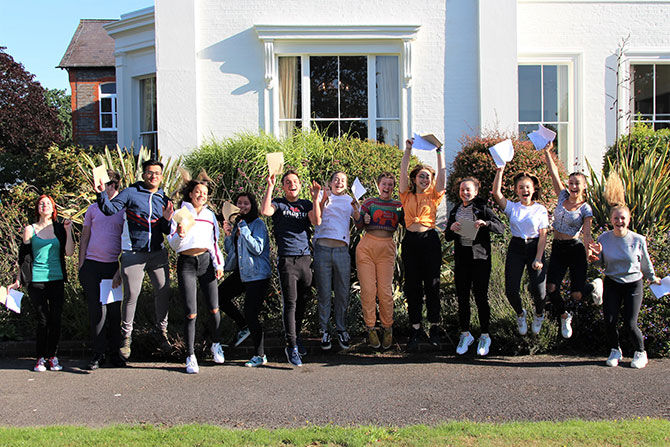 Leighton Park School students celebrate their GCSE results