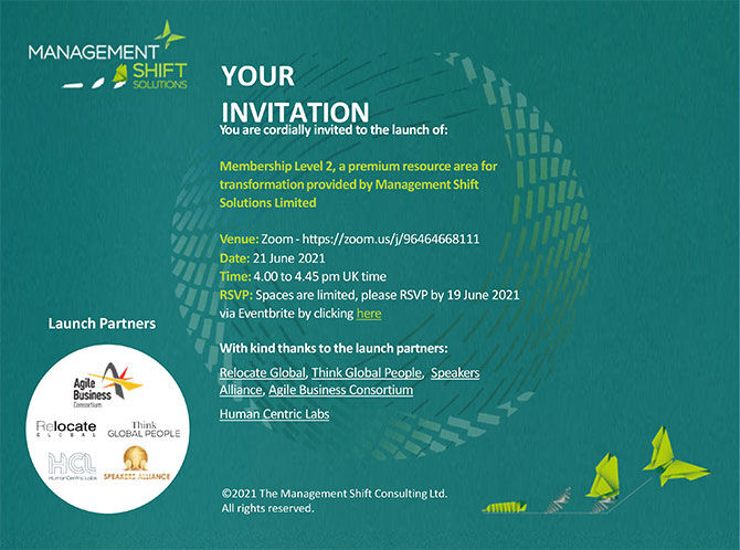 The Management Shift Level 2 invitation to join