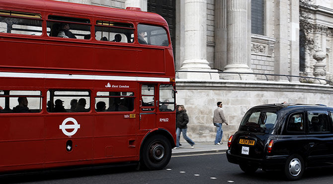 London bus illustrates article about negative impact of Brexit on employment