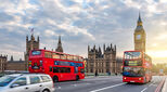 London busses and Houses of Parliament