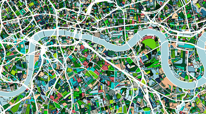 Map of London illustration