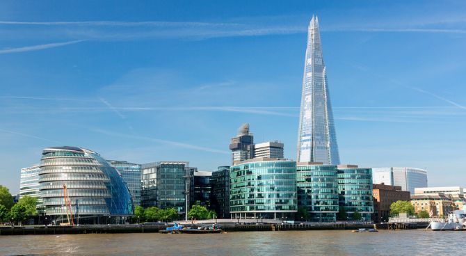 Photo of the Shard, London, illustrating an article about Qatari investment in the UK