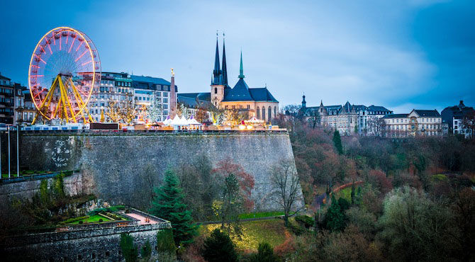 skyline of Luxembourg's capital to illustrate a Pro-Link GLOBAL immigration dispatch
