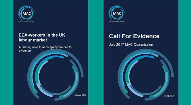 MAC Call For Evidence front covers