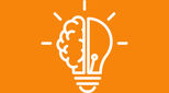 Light bulb and brain illustrating an article about managing uncertainty