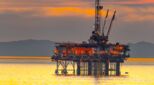 Oil rig in sea