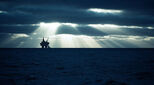 Oil and gas platform in the sea