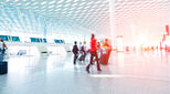 Image of deserted airport departures