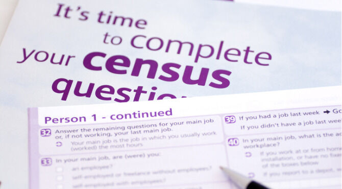 Blank UK census form