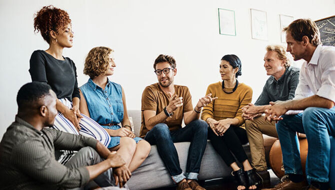 group of people discussing