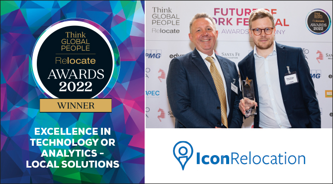 Winner of the 2022 Think Global People for Excellence in Technology or Analytics: Local Solutions: Icon Relocation