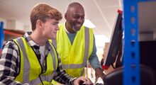 young-male-intern-supervisor-stock-image