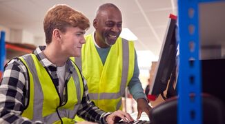 young-male-intern-supervisor-stock-image