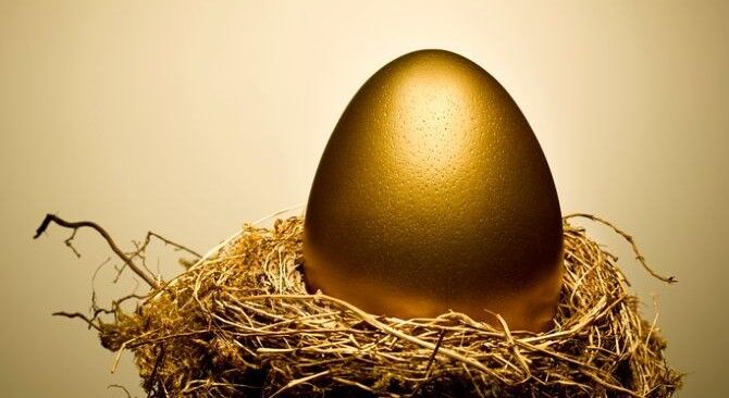 golden-egg-nest-stock-image