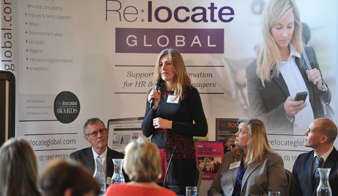 Debbie Bowker at Relocate Global Education forum