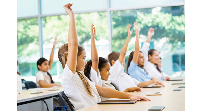 Image illustrating an article titled "All schools in England to become academies?"