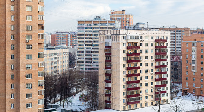 Apartments in Moscow, in Winter