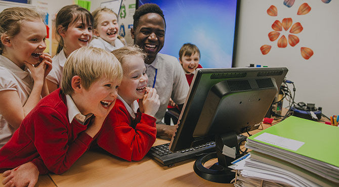 School children in the UK