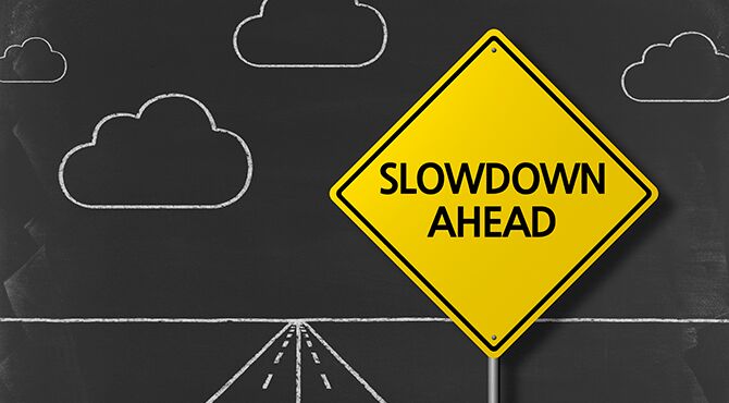Economic slowdown ahead sign
