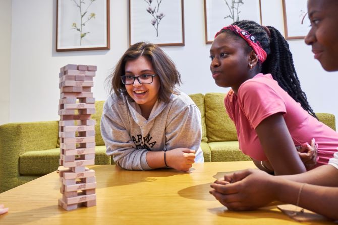 Image of students in boarding house common room