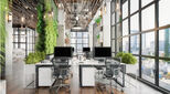 Sustainable green co-working office space.
