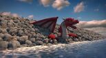 Swansea Bay with Welsh Dragon