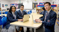 Town Centre Private Schools three students in a classroom