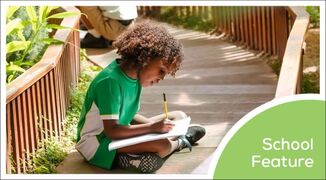 Arbor-school-child-writing-biodome