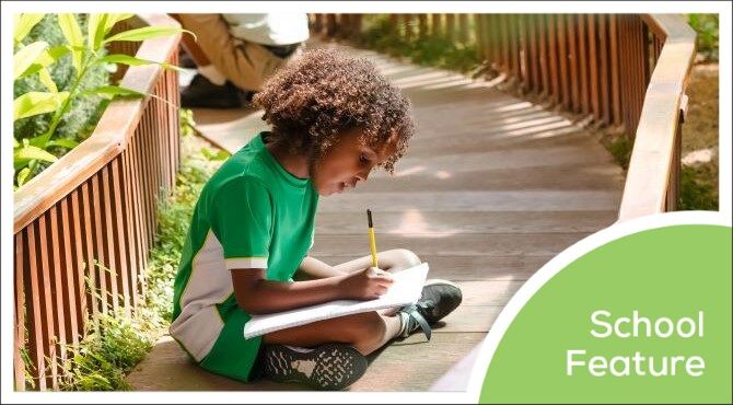 Arbor-school-child-writing-biodome