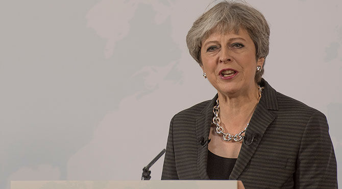 Theresa May speaking in Florence about the future of Brexit