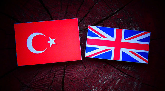 UK and Turkish flag