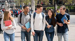 Group of students walking