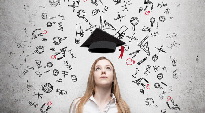Image of young graduate considering options