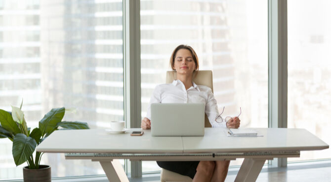 Image of woman at desk