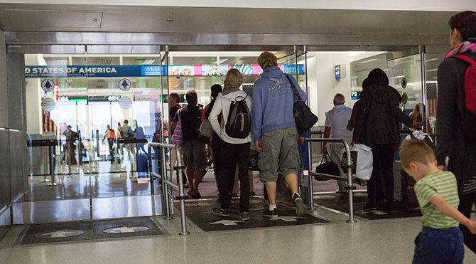 US Immigration security at airport