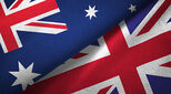 UK and Australian flag montage