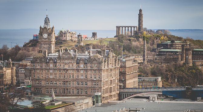 View of Edinburgh city