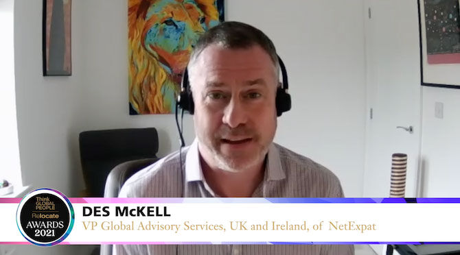 Des McKell, VP Global Advisory Services, UK and Ireland, of  NetExpat