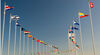 Flags representing many countries.