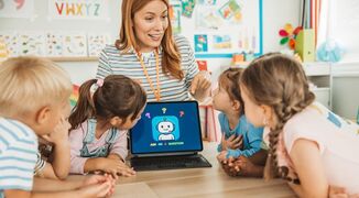 young-children-ai-stock-image
