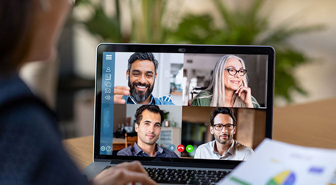 A videoconference meeting